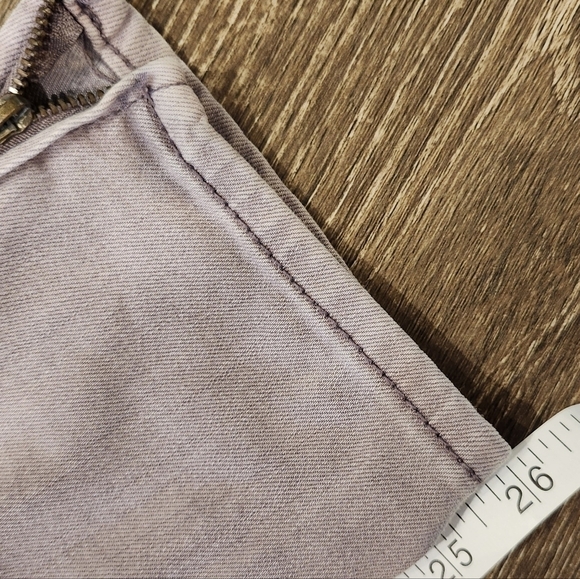 Free People Lilac Purple Cropped ankle jeans size 27 Coastal Cowgirl - Picture 11 of 11